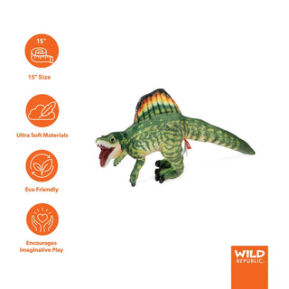 Wild Republic Artist Collection Dino Spinosaurus Stuffed Animal - 15" Stuffed Animals