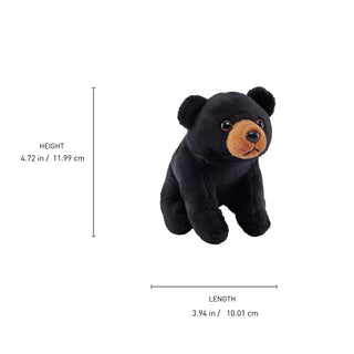 Wild Republic Pocketkins Eco Black Bear Stuffed Animal - 5" Stuffed Animals