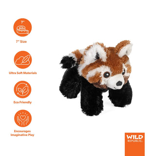 Wild Republic Ecofuzzies Red Panda Stuffed Animal - 7" Stuffed Animals