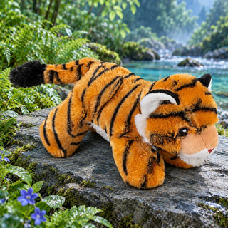 Wild Republic Ecofuzzies Tiger Stuffed Animal - 7" Stuffed Animals