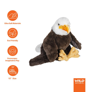 Wild Republic Artist Collection Eaglet Stuffed Animal - 15" Stuffed Animals