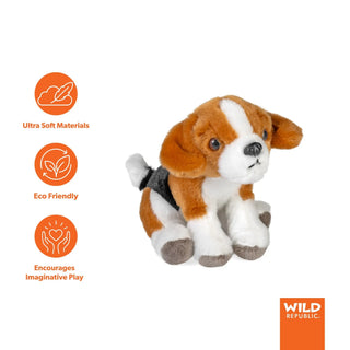 Wild Republic Pocketkins Eco Beagle Stuffed Animal - 5" Stuffed Animals