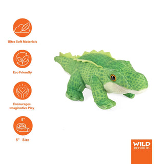 Wild Republic Pocketkins Eco Alligator Stuffed Animal - 5" Stuffed Animals