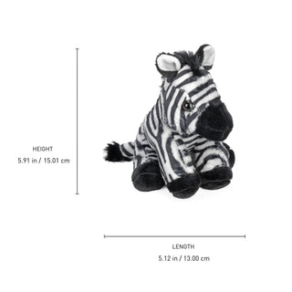 Wild Republic Pocketkins Eco Zebra Stuffed Animal - 5" Stuffed Animals