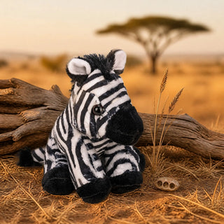 Wild Republic Pocketkins Eco Zebra Stuffed Animal - 5" Stuffed Animals