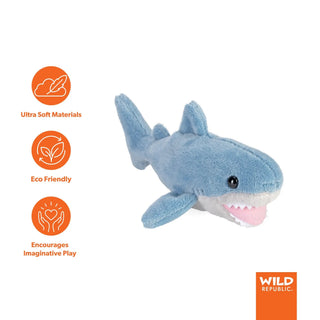Wild Republic Pocketkins Eco Shark Stuffed Animal - 5" Stuffed Animals