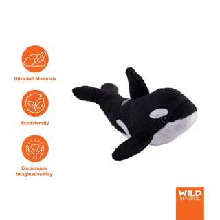 Wild Republic Pocketkins Eco Orca Stuffed Animal - 5" Stuffed Animals