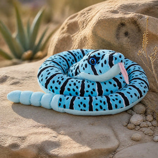 Wild Republic Green Coiled Snakes Blue Rock Rattlesnake Stuffed Animal - 36" Stuffed Animals