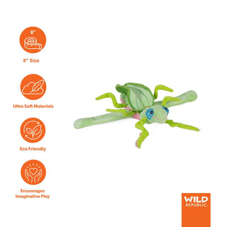 Wild Republic Huggers Praying Mantis Stuffed Animal - 8" Stuffed Animals