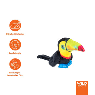 Wild Republic Rainforest Birds Toco Toucan Stuffed Animal - 4.5" Stuffed Animals