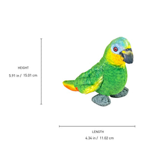 Wild Republic Rainforest Birds Orange Winged Parrot Stuffed Animal - 4.5" Stuffed Animals