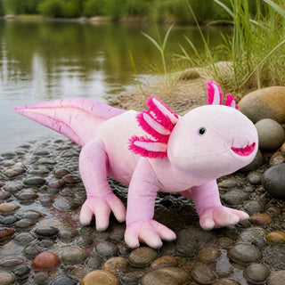 Wild Republic Cuddlekins Eco Jumbo Axolotl Stuffed Animal - 30" Stuffed Animals