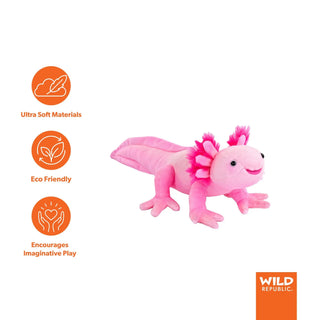 Wild Republic Cuddlekins Mini Axolotl Stuffed Animal - 8" Stuffed Animals