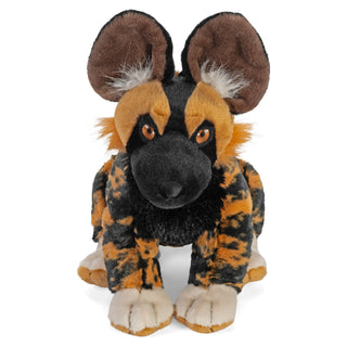 Wild Republic Cuddlekins Eco African Wild Dog Stuffed Animal - 12" Stuffed Animals