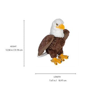 Wild Republic Cuddlekins Eco Bald Eagle Stuffed Animal - 12" Stuffed Animals