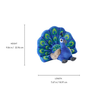 Wild Republic Cuddlekins Eco Peacock Stuffed Animal - 8" Stuffed Animals