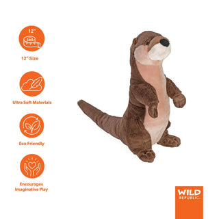 Wild Republic Cuddlekins River Otter Stuffed Animal - 12" Stuffed Animals