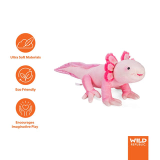 Wild Republic Cuddlekins Eco Axolotl Stuffed Animal - 12" Stuffed Animals