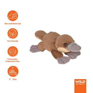 Wild Republic Pocketkins Eco Platypus Stuffed Animal - 5" Stuffed Animals