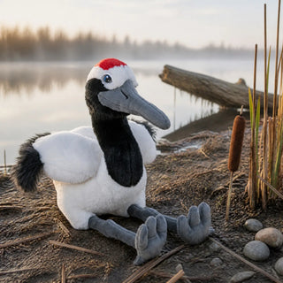 Wild Republic Cuddlekins Eco Red Crowned Crane Stuffed Animal - 12" Stuffed Animals