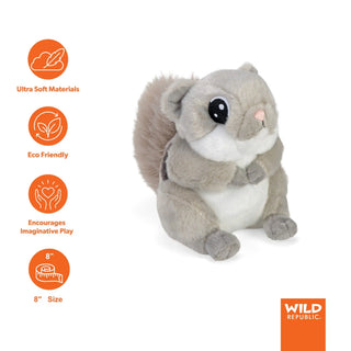 Wild Republic Cuddlekins Eco Mini Japanese Dwarf Flying Squirrel Stuffed Animal - 8" Stuffed Animals