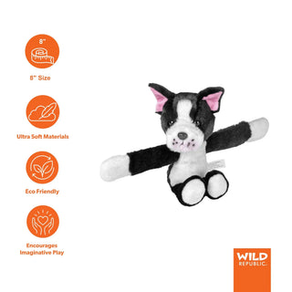 Wild Republic Huggers Boston Terrier Stuffed Animal - 8" Stuffed Animals