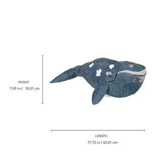 Wild Republic Cuddlekins Eco Northern Right Whale Stuffed Animal - 12" Stuffed Animals