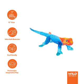 Wild Republic Coilkins Rainbow Lizard Stuffed Animal - 12" Stuffed Animals