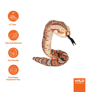 Wild Republic Coilkins Puff Adder Stuffed Animal - 12" Stuffed Animals