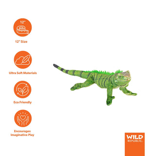 Wild Republic Coilkins Iguana Stuffed Animal - 12" Stuffed Animals