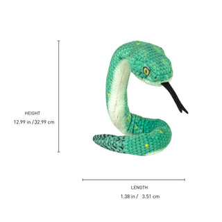 Wild Republic Coilkins Green Bush Viper Stuffed Animal - 12" Stuffed Animals