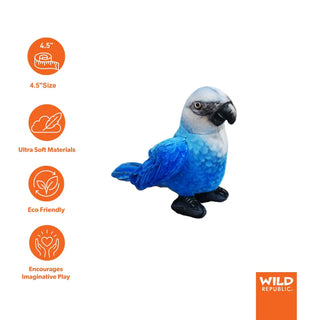Wild Republic Rainforest Birds Spixs Macaw Stuffed Animal - 4.5" Stuffed Animals