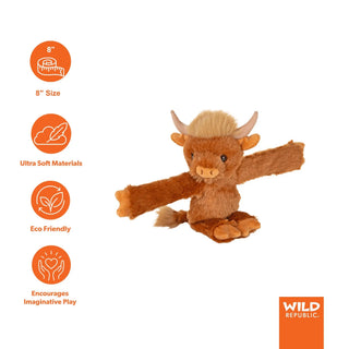 Wild Republic Huggers Highland Cow Stuffed Animal - 8" Stuffed Animals