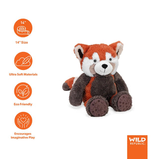 Wild Republic Poppykins Red Panda Stuffed Animal - 14" Stuffed Animals