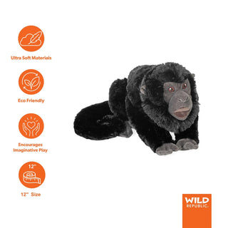 Wild Republic Cuddlekins Eco Howler Monkey Stuffed Animal - 12" Stuffed Animals