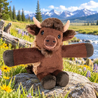 Wild Republic Huggers Bison Stuffed Animal - 8" Stuffed Animals