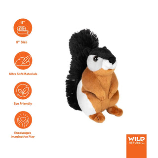 Wild Republic Cuddlekins Mini Prevost Squirrel Stuffed Animal - 8" Stuffed Animals