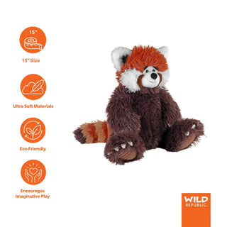 Wild Republic Snuggleluvs Red Panda Stuffed Animal - 15" Stuffed Animals