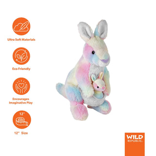 Wild Republic Mellowkins Kangaroo Stuffed Animal - 12" Stuffed Animals
