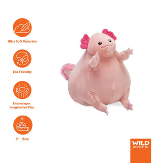 Wild Republic Flipkins Axolotl Stuffed Animal - 5" Stuffed Animals