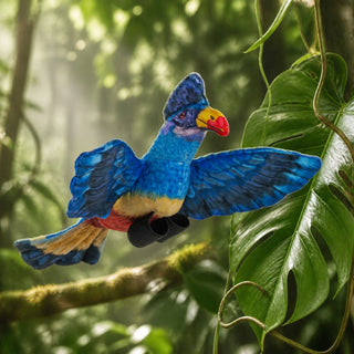 Wild Republic Rainforest Birds Great Blue Turaco Stuffed Animal - 4.5" Stuffed Animals