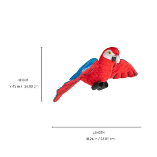 Wild Republic Rainforest Birds Scarlet Macaw Stuffed Animal - 4.5" Stuffed Animals