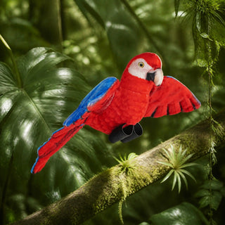 Wild Republic Rainforest Birds Scarlet Macaw Stuffed Animal - 4.5" Stuffed Animals