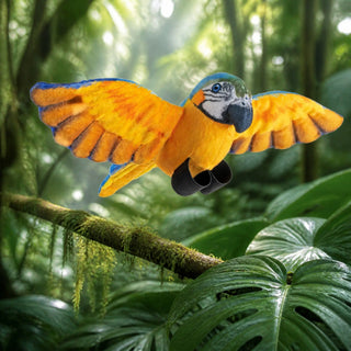 Wild Republic Rainforest Birds Blue And Yellow Macaw Stuffed Animal - 4.5" Stuffed Animals