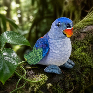 Wild Republic Rainforest Birds Blue Rumped Parrot Stuffed Animal - 4.5" Stuffed Animals