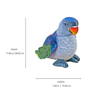 Wild Republic Rainforest Birds Blue Rumped Parrot Stuffed Animal - 4.5" Stuffed Animals