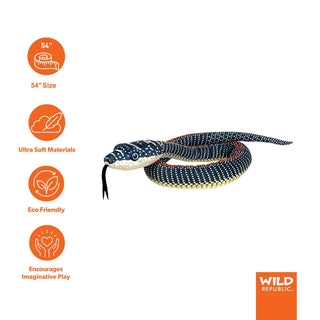 Wild Republic Paradise Flying Snake Stuffed Animal - 54" Stuffed Animals