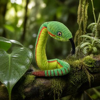 Wild Republic Coilkins Sabah Pit Viper Stuffed Animal - 12" Stuffed Animals