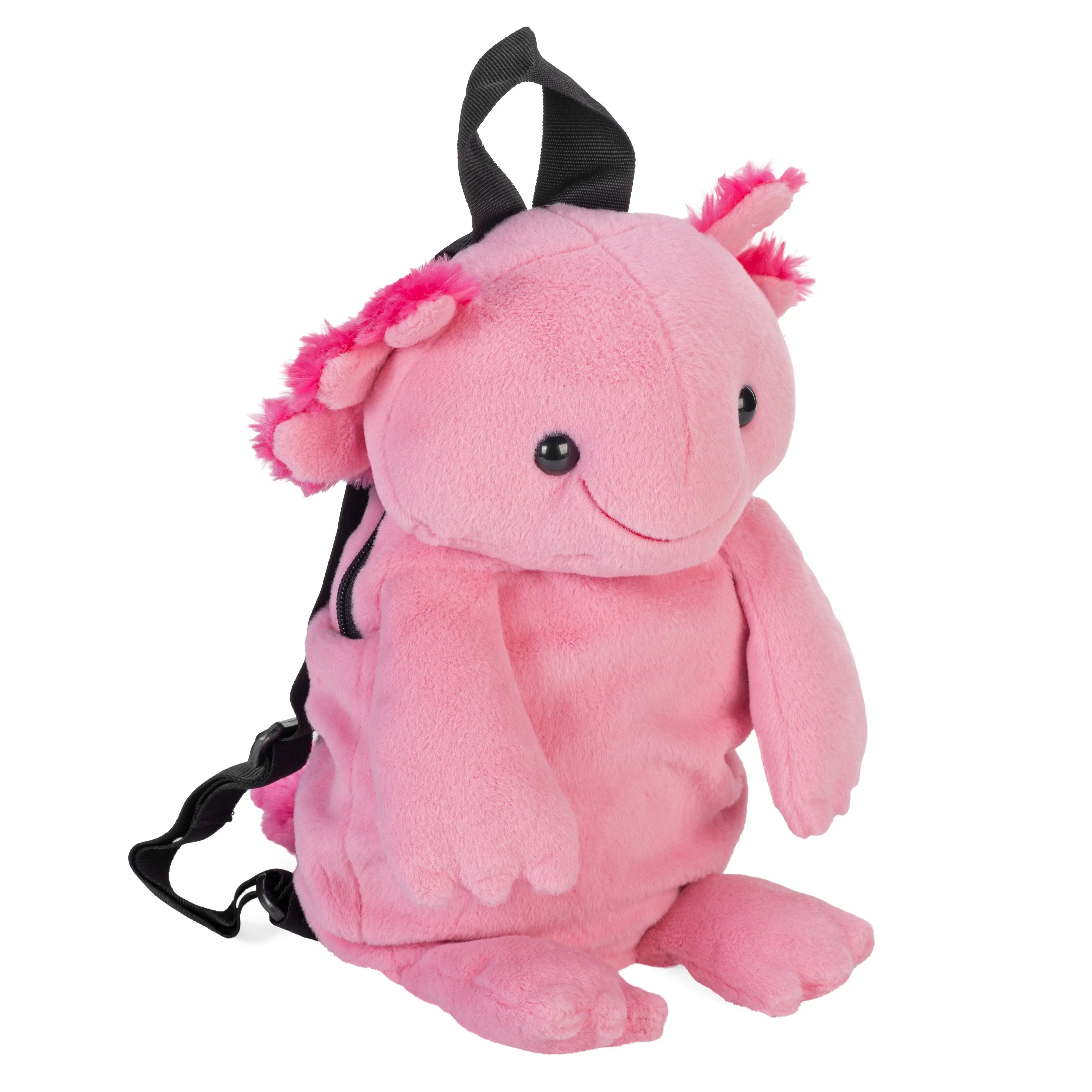 axolotl mini backpack Pink Plush making it a fun way to spark curiosity about unique underwater wildlife and habitats Wild Republic Axolotl Backpack -