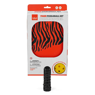 Wild Republic Tiger Pickleball Set - 15.75" Games and Action Toys